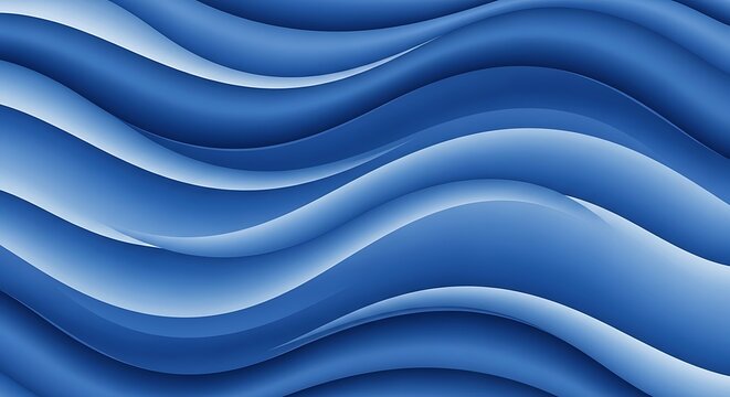 A seamless abstract illustration featuring flowing, layered waves in shades of blue and white, creating depth and a smooth texture