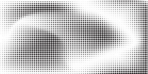 Grunge halftone gradient background. Faded grit noise texture. White and black sand wallpaper. Retro pixelated backdrop. Anime or manga style comic overlay.