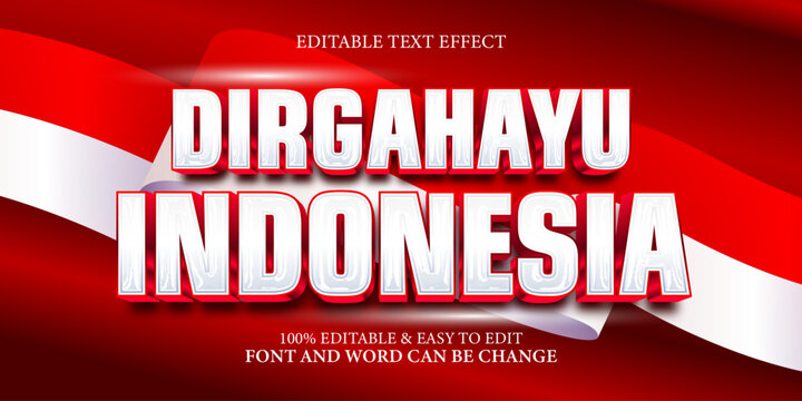Indonesia Independence Day Editable Text Effect