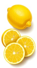 Fresh vibrant yellow lemons for a healthy and refreshing taste experience
