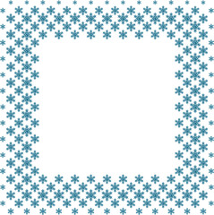 Square frame with snowflake pattern