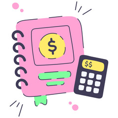 accounting book icon illustration