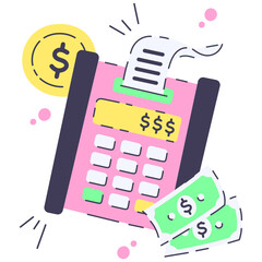 pos terminal icon illustration