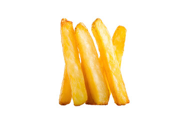 Golden French Fries Intertwined A Classic and Delicious Side Dish Ready to Eat on a Black Canvas