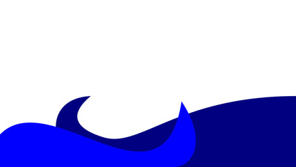 abstract blue waves page border. page footer