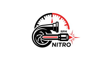 Hardcore Racing RPM Gauge with Turbo, Nitro, Track and Drifting Elements &mdash; Minimal Vector