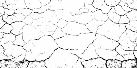 digital wall grunge and dust pattern surface Cracked white wall texture design element white background.
