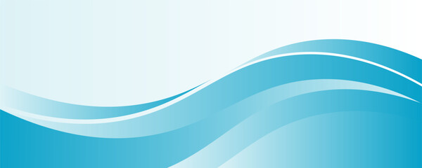 Blue and white business wave banner background. vector