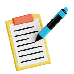 note 3d Illustration