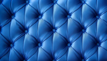 Fototapeta premium Blue Capitone Tufted Fabric Upholstery Texture