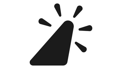 Light beam icon depicting an illumination indicator symbol with stylized rays, ideal for warning and status displays