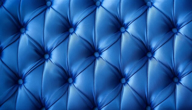 Blue Capitone Tufted Fabric Upholstery Texture