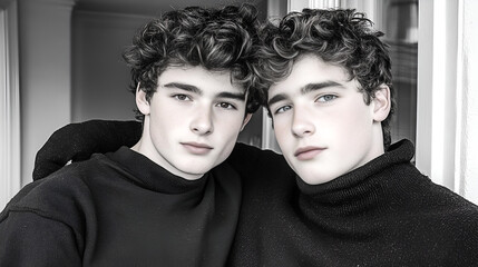 portrait of a young man and woman