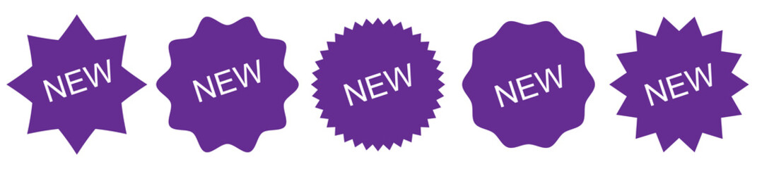 new badge vector icon . special offer tag . new product, novelty, newest item.