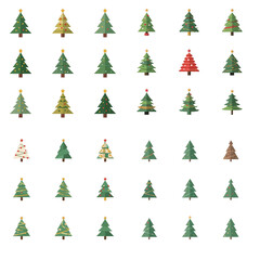Fototapeta premium christmas tree set