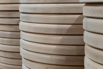 Beautifully stacked worked wood with clean texture