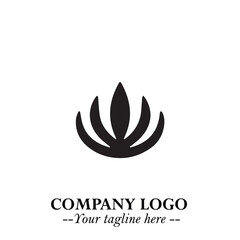 Elegant Black Crown Logo Symbol on a Clean White Background for Premium Branding Design