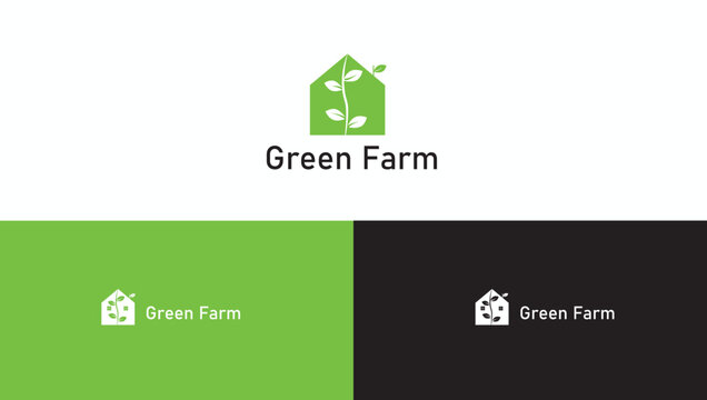 Green Farm Logo – Eco Agriculture Branding,logo, company logo,