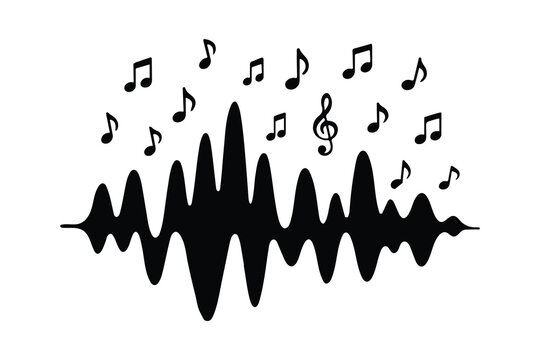 sound wave silhouettes. Minimalist audio waveform set ideal for music festival artwork, podcast branding, sound editor interfaces, dynamic graphics, and digital audio visualizations