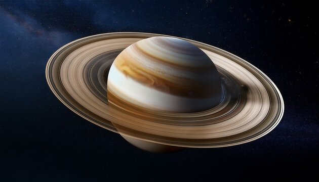 Highly Detailed Hyper Realistic Image Of Planet Saturn Perfect For Backgrounds Wallpapers And Space Themes