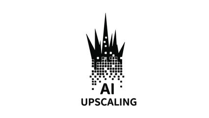 Digital AI upscaling technology enhances image clarity and detail for sharper visuals