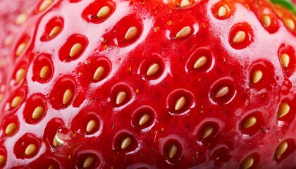 Macro Strawberry Texture Background Strawberry Surface And Seed