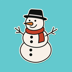 Premium Snowman illustration design