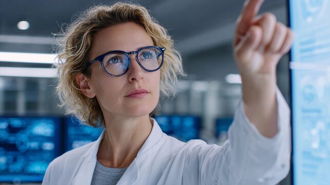 Scientist presenting research insights in a modern laboratory setting during a productive workday