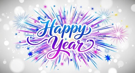 Elegant new year 2026 greeting card with golden numbers, star, snowflake and baubles on black background