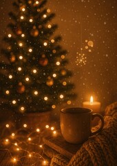 Cozy festive holiday warmth