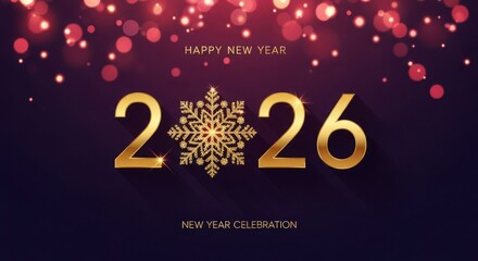 Happy new year lettering with colorful fireworks isolated on white background for holiday celebration