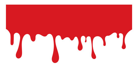 Red dripping paint PNG with bold fluid shapes and smooth liquid flow. Perfect for graphic design, banners, labels, stickers, and creative splash effects.