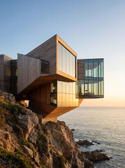 This stunning coastal home showcases a unique architectural flair with its bold design and panoramic views, offering an inspiring blend of luxury living and nature's beauty.