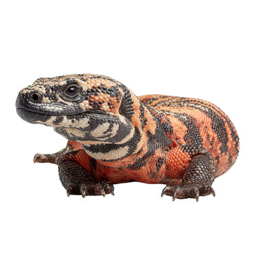 Png of a gila monster, heloderma suspectum, isolated on transparent background, is a venomous lizard native to the southwestern united states