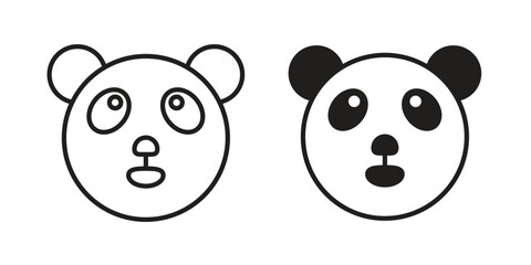 Fototapeta premium Panda icon on white background. Stock vector icon