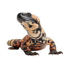 Obraz premium Png of close up of a gila monster isolated on transparent background this venomous lizard is native to the southwestern united states