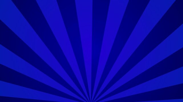 Blue sunburst looped ,Retro ray pattern background. Blue sunburst comic style spiral line stripes animation loop. 4K video.