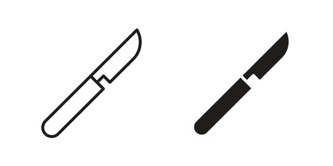 Scalpel icon on white background. Stock vector icon