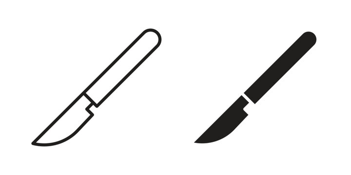 Scalpel icon on white background. Stock vector icon