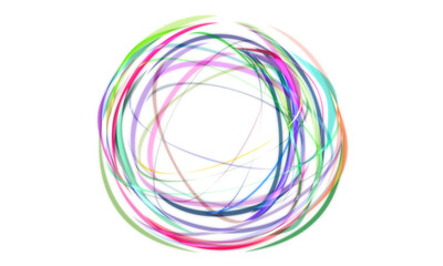 Colorful Abstract Swirl Design Element on Transparent Background Modern and Vibrant Design Resource