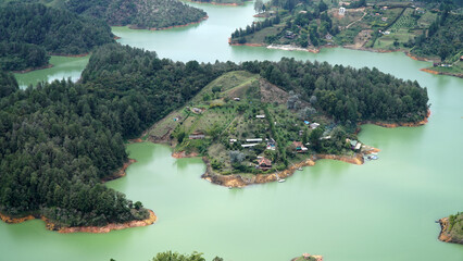 Guatape Town from La Piedra, Medellin, Colombia