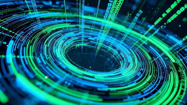 Digital data tunnel with binary code