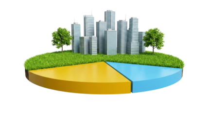 Conceptual diagram showing ecological urbanism and sustainable development indicators with