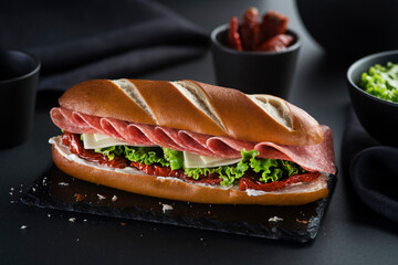 Sandwich with salami