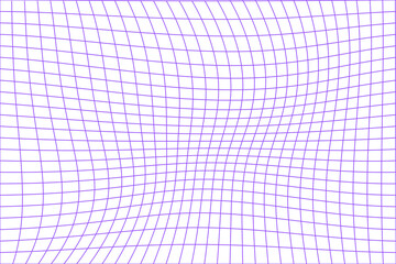 Purple warped grid pattern for modern abstract backgrounds, retro digital aesthetics, and futuristic graphic design overlays