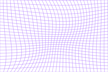 Purple warped grid pattern for modern abstract backgrounds, retro digital aesthetics, and futuristic graphic design overlays