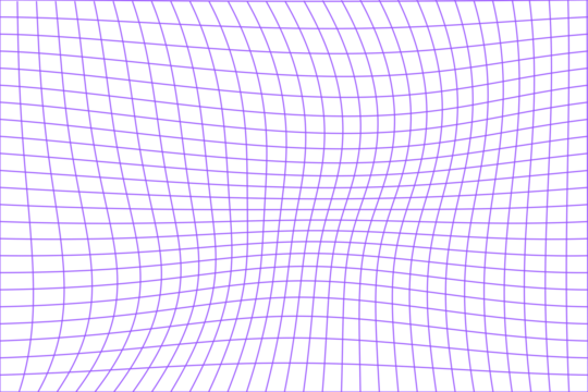 Purple warped grid pattern for modern abstract backgrounds, retro digital aesthetics, and futuristic graphic design overlays