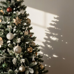 Merry Christmas and New Year holidays background.