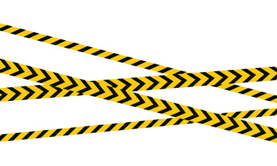 Diagonal striped caution tape vector illustration ideal for construction barriers, crime scene borders, and safety warnings. Features bold parallel lines perfect for graphic design and signage.