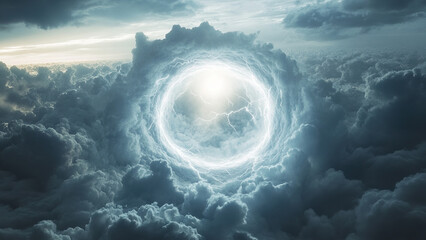 lightning cloud circle hole background, vortex 
